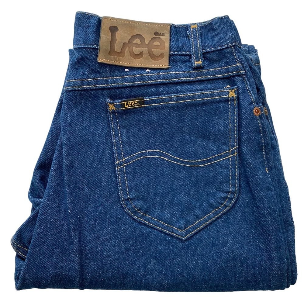 Vintage Lee High Rise Tapered Leg Mom Jeans Size 16 Long Made in USA Cotton - Picture 4 of 15